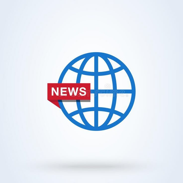 News World or News Globe Sign Icon or Logo_ Line Digital News Concept Stock Vector - Illustration of globe, communication_ 196095490